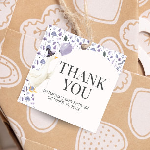 Little Silly Goose Baby Shower Square Favour Tags