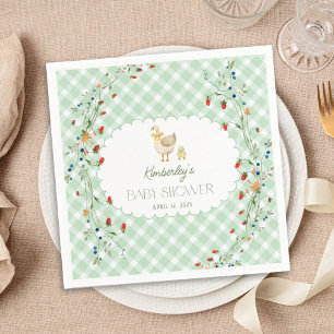 Little Silly Goose Gender Neutral Baby Shower Napkin