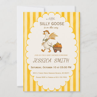 little silly goose is on the way invitation