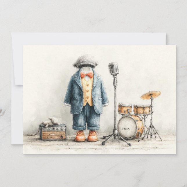 Little Singer 1st Birthday Party Invitation (Front)