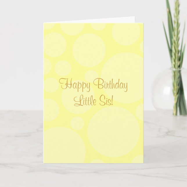 Little Sis Birthday! Card (Front)
