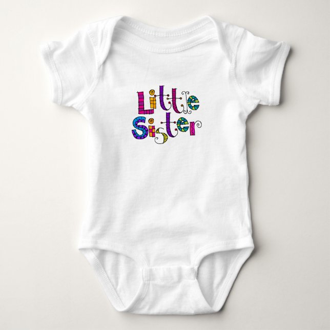 Little Sis Romper Baby Bodysuit (Front)