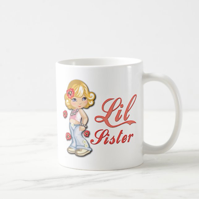LIttle Sister and Flowers Coffee Mug (Right)