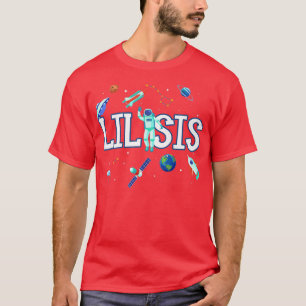 Little Sister Astronaut Space Family Matching Birt T-Shirt