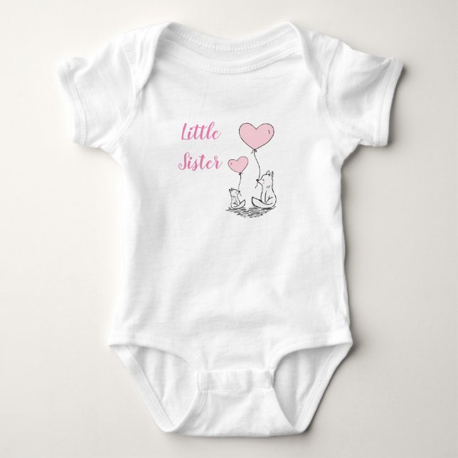 Little Sister Baby Bodysuit (Front)