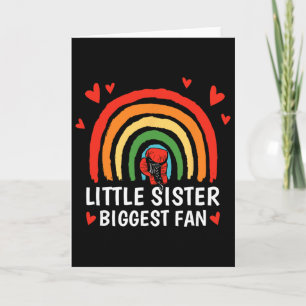 Little Sister Biggest Fan, Boxing Girl Toddler Sis Card