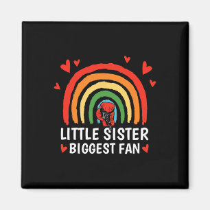 Little Sister Biggest Fan, Boxing Girl Toddler Sis Magnet