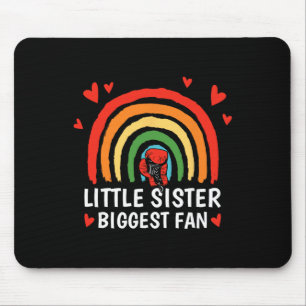 Little Sister Biggest Fan, Boxing Girl Toddler Sis Mouse Mat