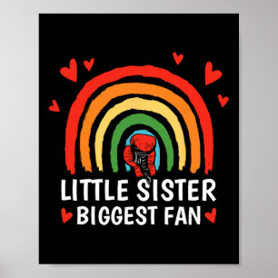 Little Sister Biggest Fan, Boxing Girl Toddler Sis Poster