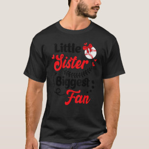 Little Sister Biggest Fan Football T-Shirt