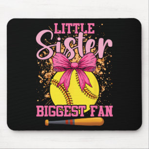 Little Sister Biggest Fan Funny Softll Sister Mouse Mat