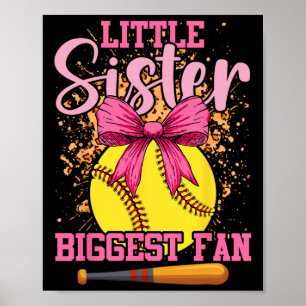 Little Sister Biggest Fan Funny Softll Sister Poster