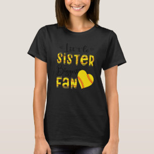 Little Sister Biggest Fan Teen Girls Leopard Softb T-Shirt