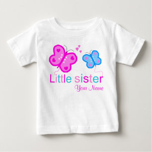 Little Sister Butterfly Personalised T shirt