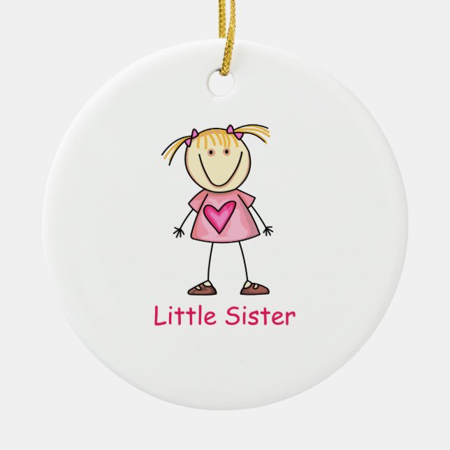 LITTLE SISTER CERAMIC TREE DECORATION (Front)