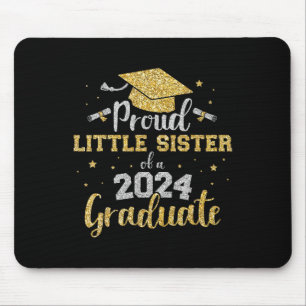 Little Sister Cl Of 2024 Graduate Senior Graduatio Mouse Mat