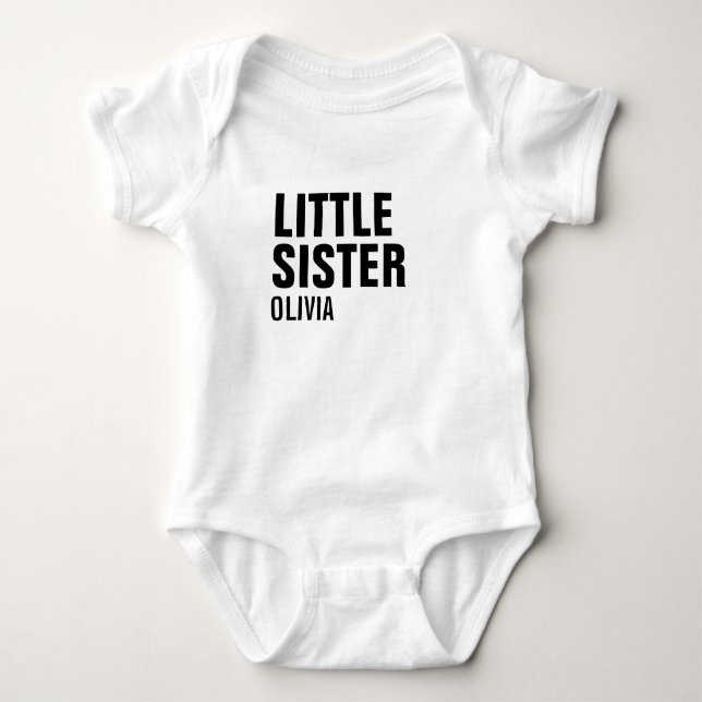 Little Sister Custom Baby Bodysuit (Front)