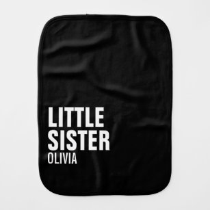 Little Sister Custom Burp Cloth