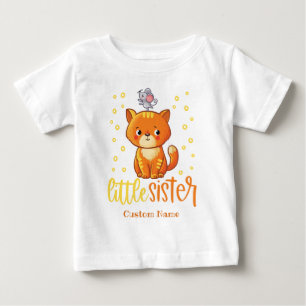 Little Sister Custom Name Baby T-Shirt