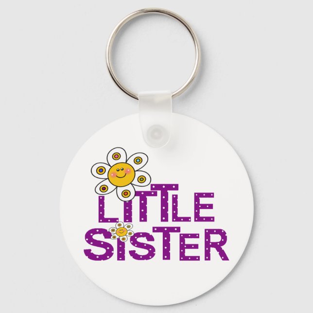 Little Sister Cute Flower Key Ring (Front)