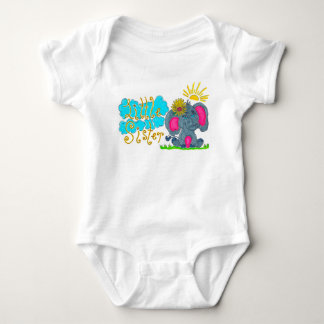 "Little Sister" Elephant Baby Bodysuit