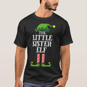 Little Sister Elf Matching Family Group Christmas T-Shirt