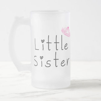 little sister frosted glass beer mug