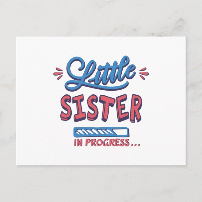 Little sister in progress postcard (Front)