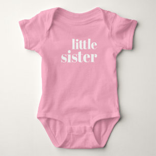 Little Sister   Matching Sibling Family Baby Bodysuit