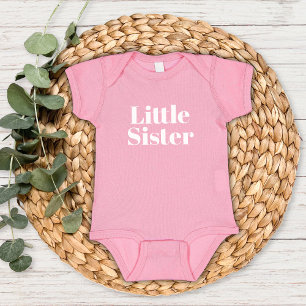Little Sister Matching Sibling Family Baby Bodysuit