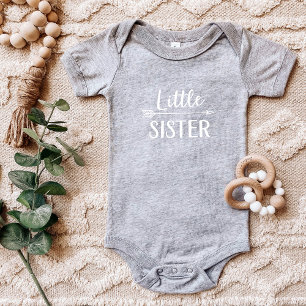 Little Sister Matching Sibling Family Baby Bodysuit