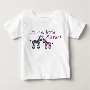 Little Sister (of a big brother) Zebra t-shirt