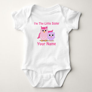 Little Sister Owl Personalised T Shirt