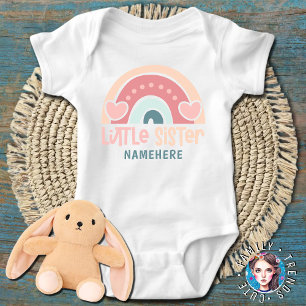 Little Sister Personalised Baby Bodysuit
