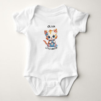 Little Sister Personalised Baby Bodysuit