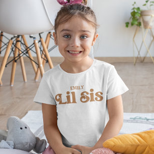Little Sister Personalised Pregnancy Reveal Girl Toddler T-Shirt