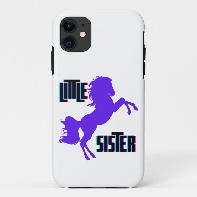 Little Sister Purple Pony Case-Mate iPhone Case (Back)