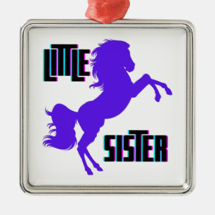 Little Sister Purple Pony Metal Tree Decoration