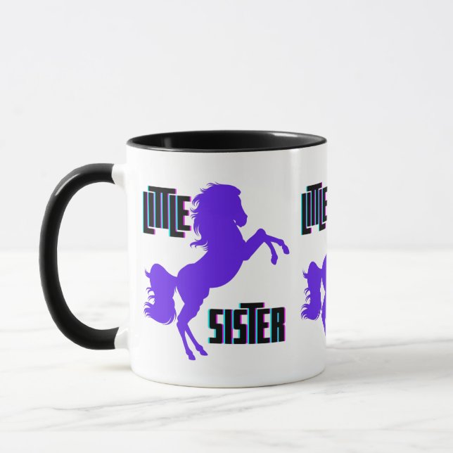 Little Sister Purple Pony Mug (Left)