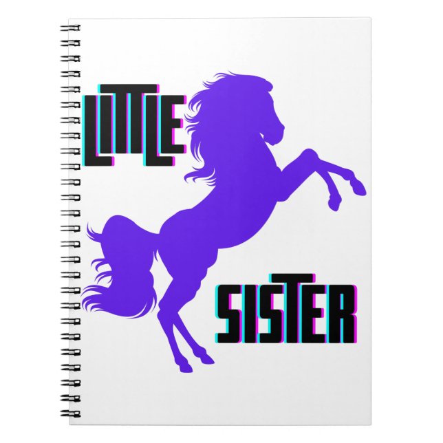 Little Sister Purple Pony Notebook (Front)