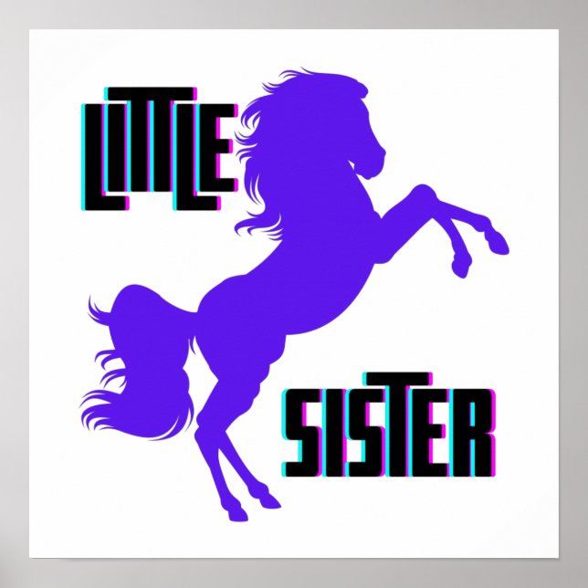 Little Sister Purple Pony Poster (Front)