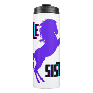 Little Sister Purple Pony Thermal Tumbler