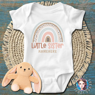 Little Sister Rainbow Baby Bodysuit