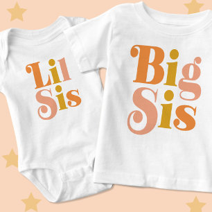 Little Sister Retro Matching Sibling Baby Bodysuit