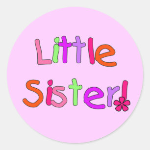 Little Sister T-shirts and Gifts Classic Round Sticker