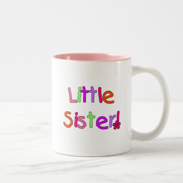 Little Sister T-shirts and Gifts Two-Tone Coffee Mug (Right)