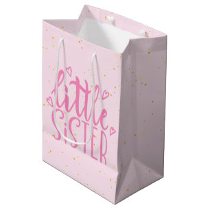 Little Sister Typography Modren Text Medium Gift Bag