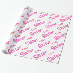 Little Sister Typography Wrapping Paper
