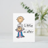 Little Sister with Big Brother T-shirts and Gifts Postcard (Standing Front)