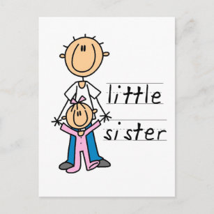 Little Sister with Big Brother T-shirts and Gifts Postcard